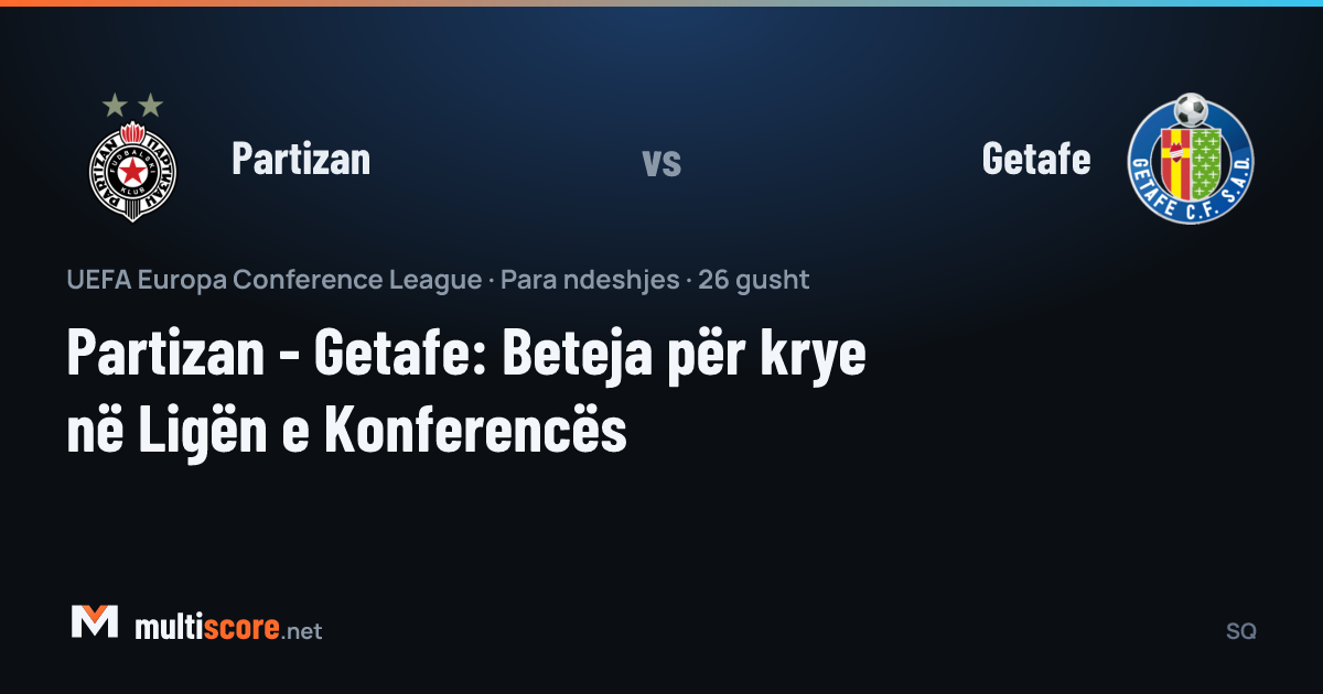 Partizan ve Getafe futbolcuları Konferans Ligi maçı öncesi sahada