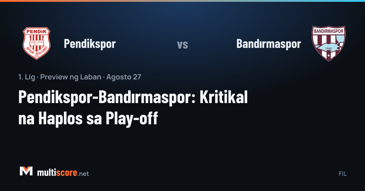 Pendikspor ve Bandırmaspor oyuncuları maç önü sahada