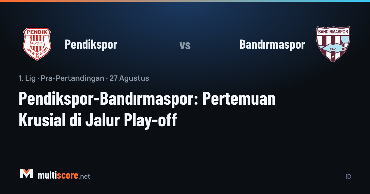 Pendikspor ve Bandırmaspor oyuncuları maç önü sahada