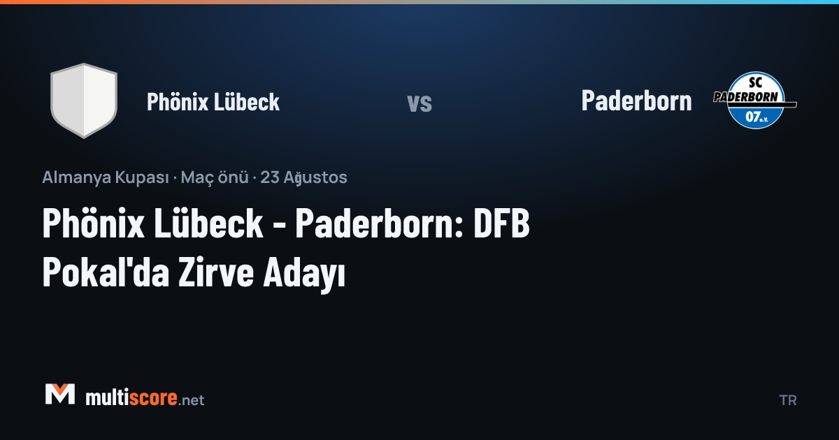 Phönix Lübeck ve Paderborn oyuncuları DFB Pokal maçı öncesi sahada