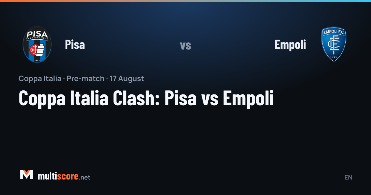 Pisa ve Empoli oyuncuları Coppa Italia maçında