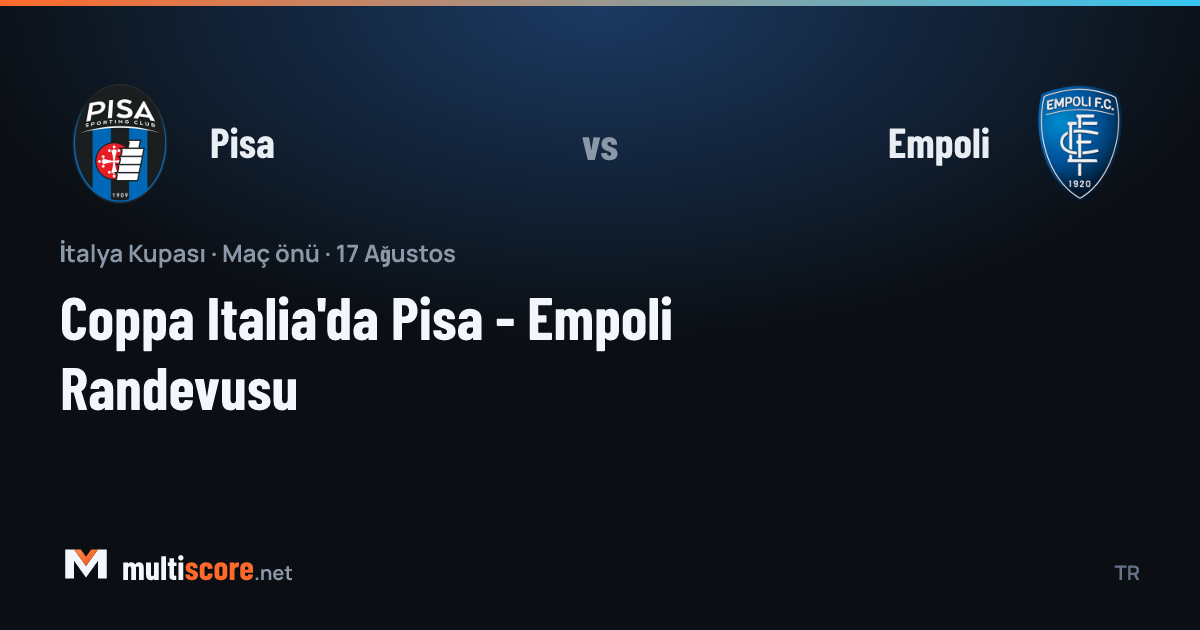 Pisa ve Empoli oyuncuları Coppa Italia maçında
