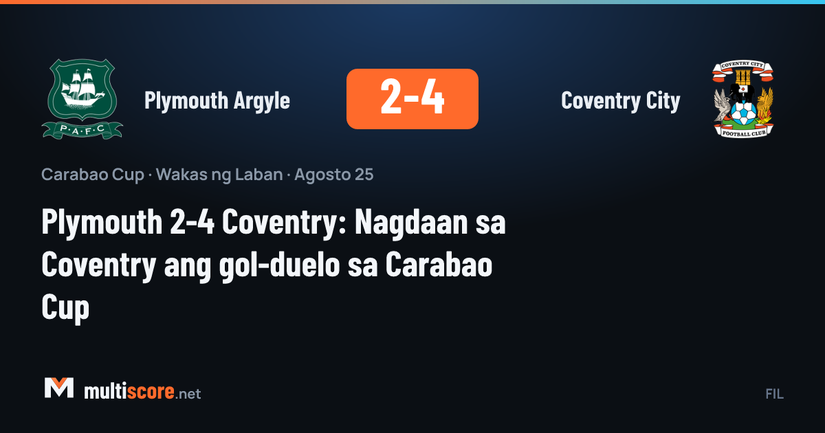 Plymouth Argyle - Coventry City