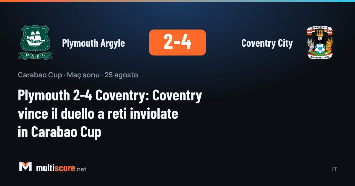 Plymouth Argyle - Coventry City