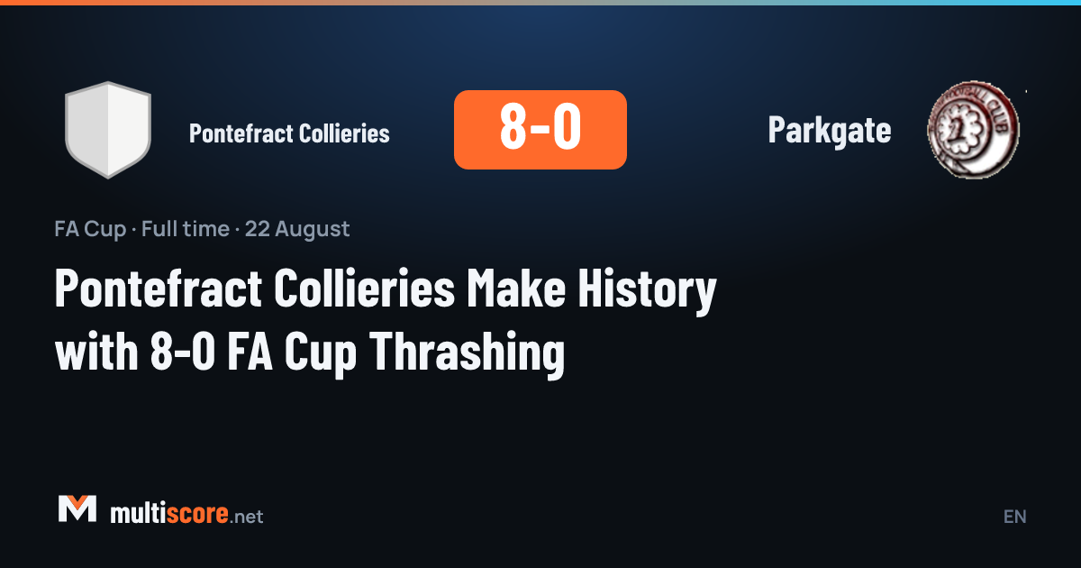 Pontefract Collieries - Parkgate FA Cup maçı