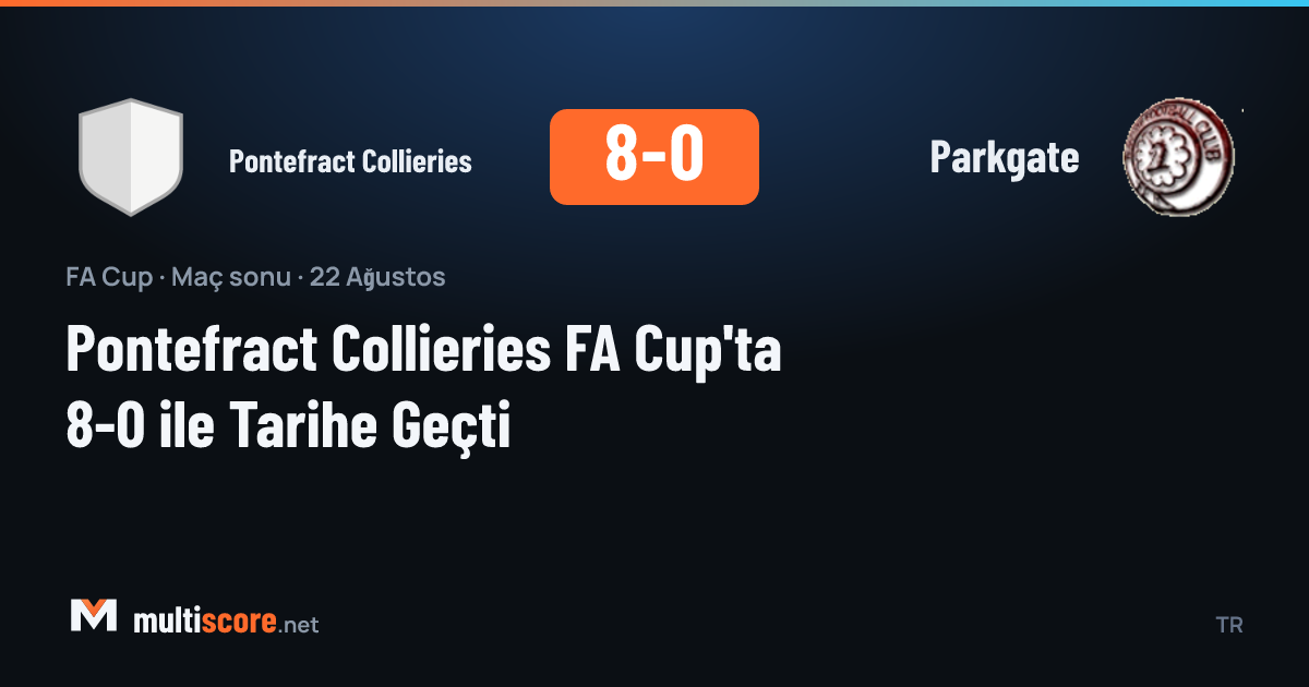 Pontefract Collieries - Parkgate FA Cup maçı