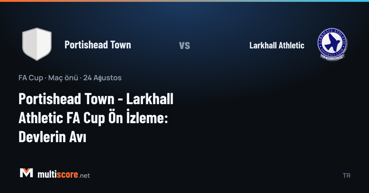 Portishead Town ve Larkhall Athletic futbolcuları FA Cup maçında mücadele ederken