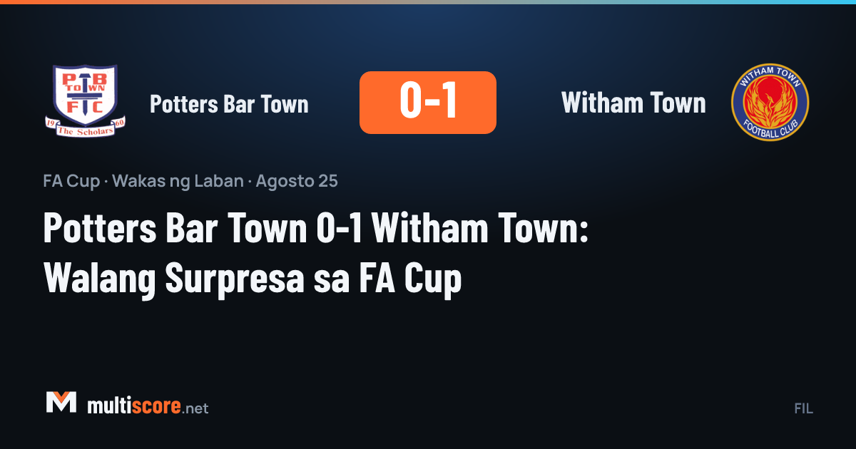 Potters Bar Town ile Witham Town arasındaki FA Cup maçından bir kare