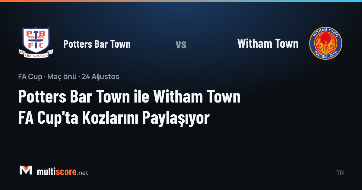 Potters Bar Town - Witham Town
