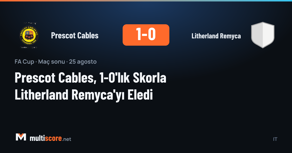 Prescot Cables ve Litherland Remyca oyuncuları FA Cup maçında mücadele ediyor