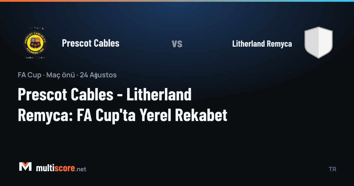 Prescot Cables ve Litherland Remyca FA Cup maçı öncesi stadyum görünümü