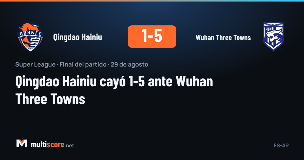 Qingdao Hainiu - Wuhan Three Towns Super League maçı