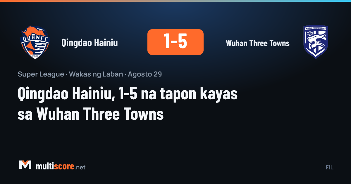 Qingdao Hainiu - Wuhan Three Towns Super League maçı