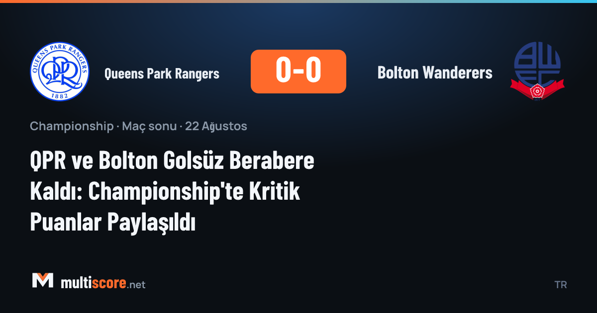 QPR ve Bolton maçından bir kare