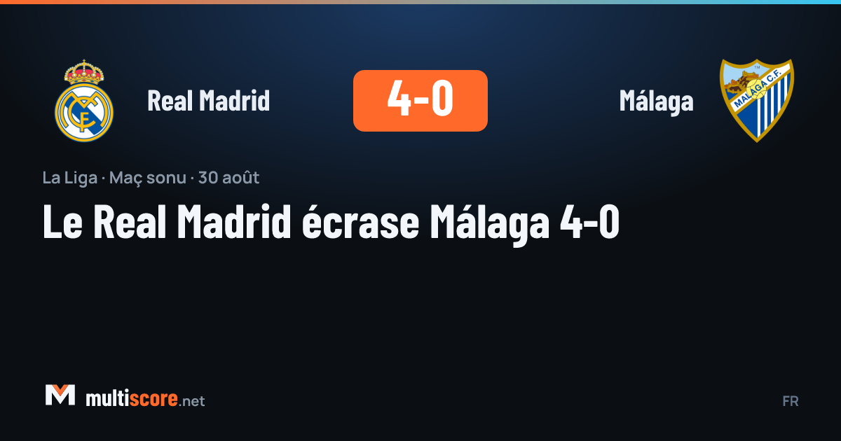 Real Madrid, La Liga'da Málaga'yı 4-0 mağlup etti