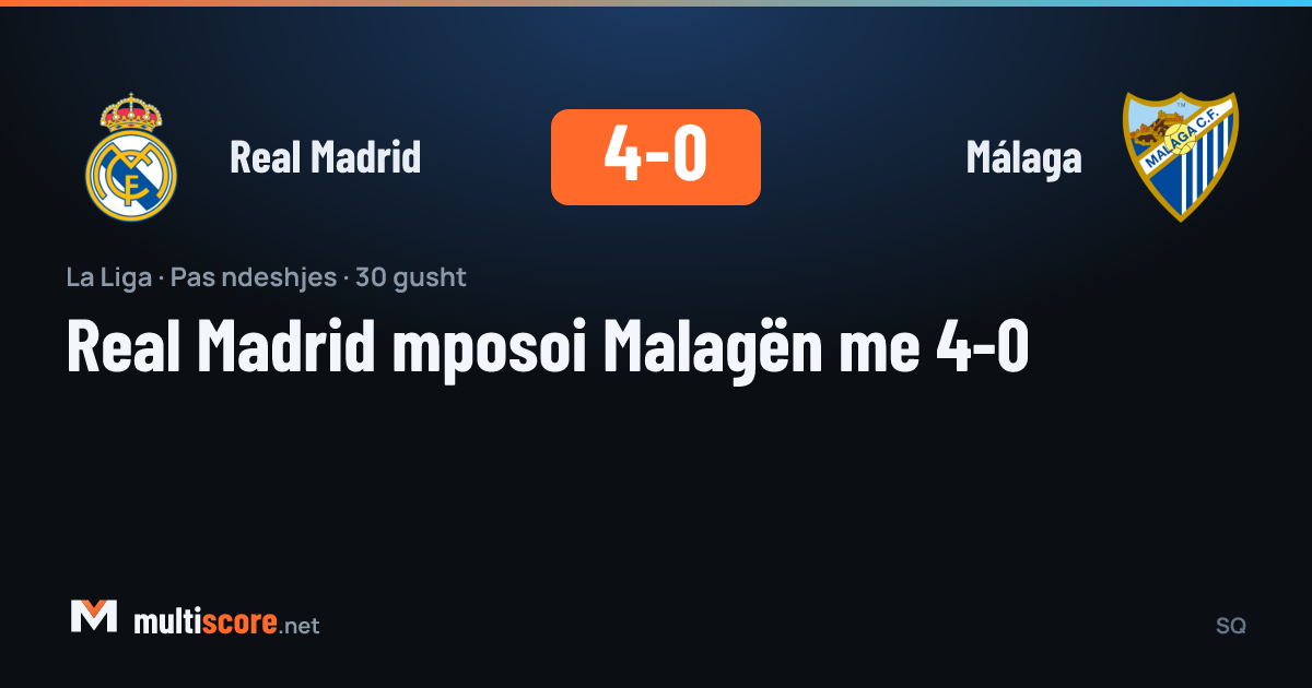 Real Madrid, La Liga'da Málaga'yı 4-0 mağlup etti