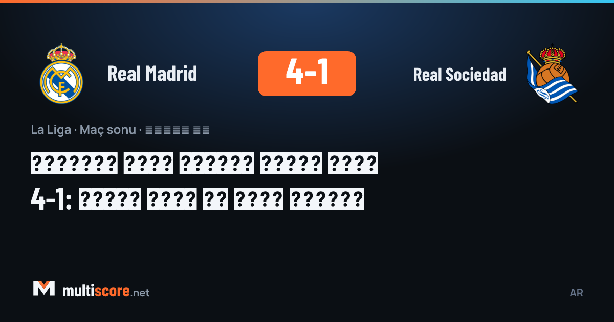 Real Madrid - Real Sociedad maçından bir kare