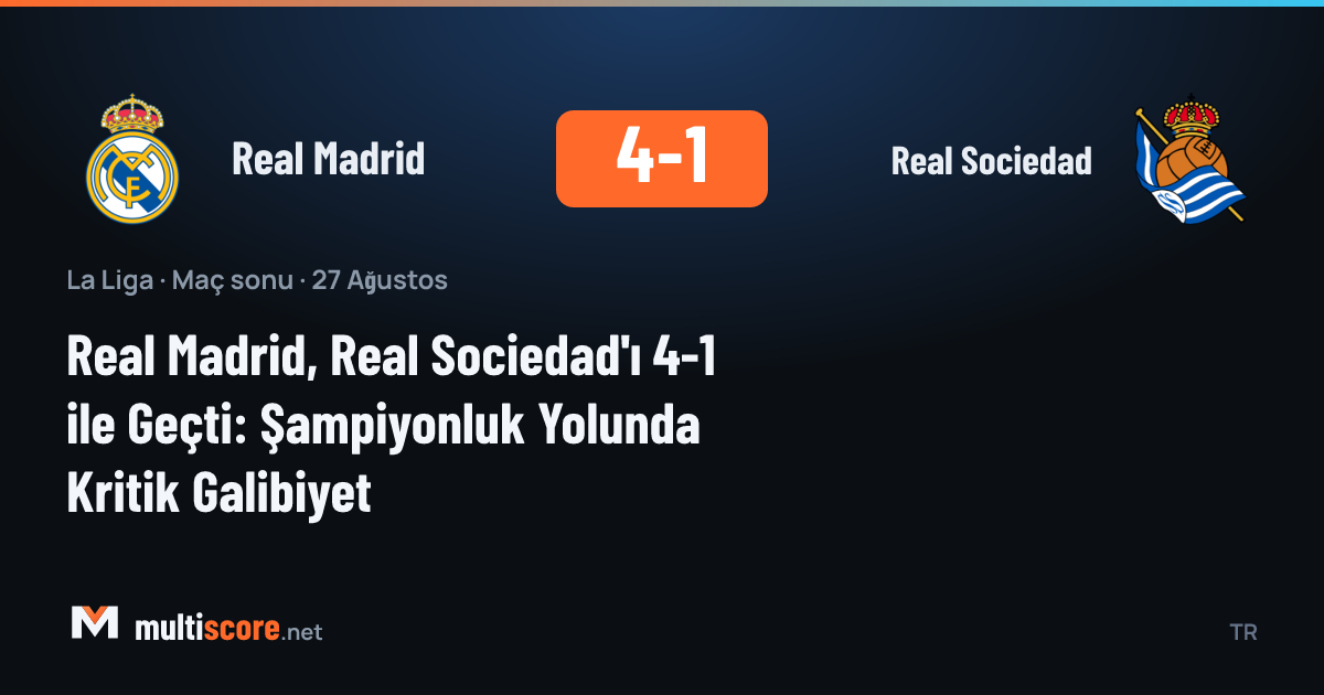 Real Madrid - Real Sociedad maçından bir kare