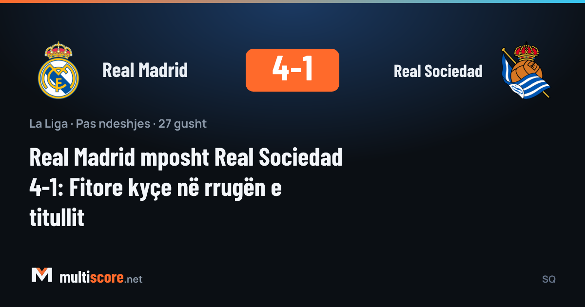 Real Madrid - Real Sociedad maçından bir kare