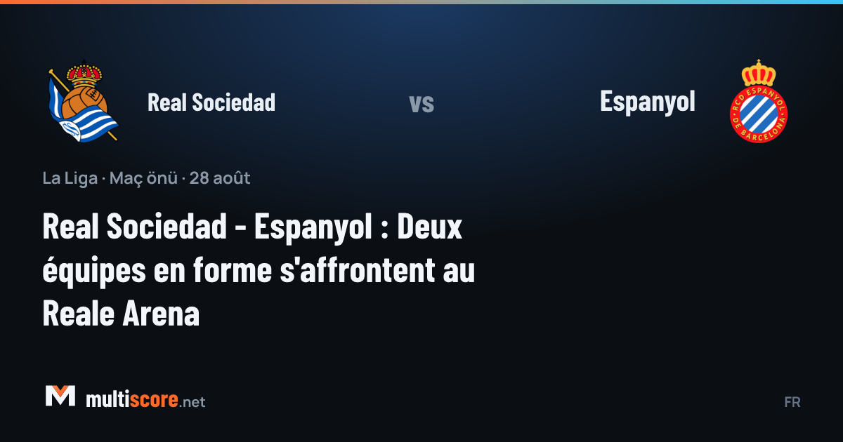 Real Sociedad ve Espanyol oyuncuları Reale Arena'da maç öncesi sahada