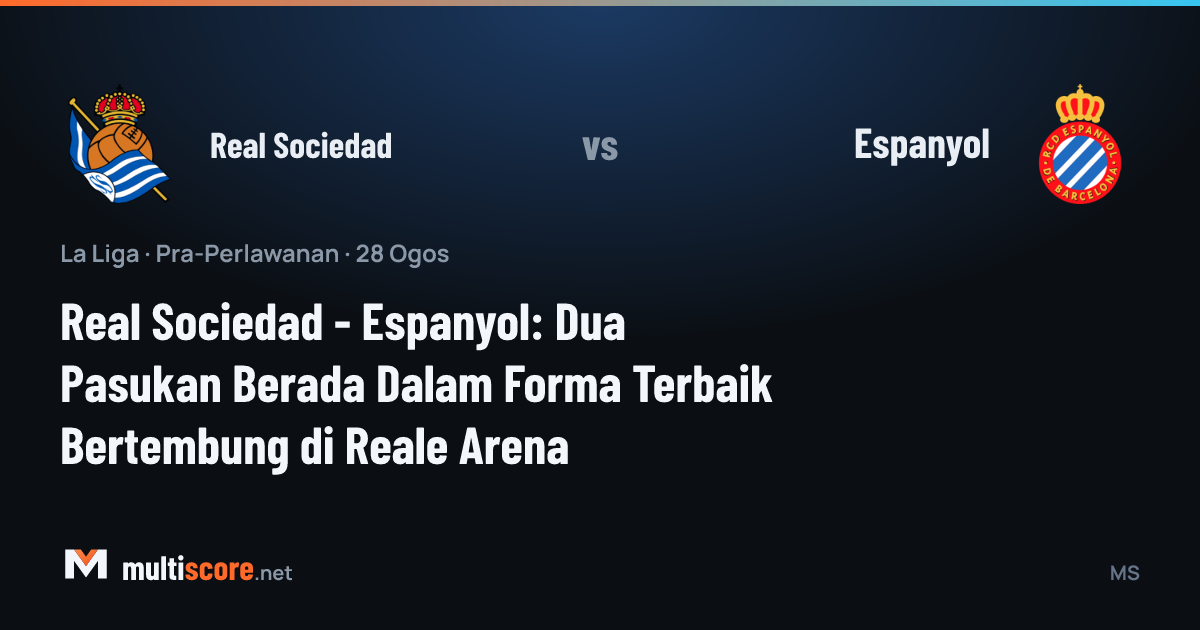 Real Sociedad ve Espanyol oyuncuları Reale Arena'da maç öncesi sahada
