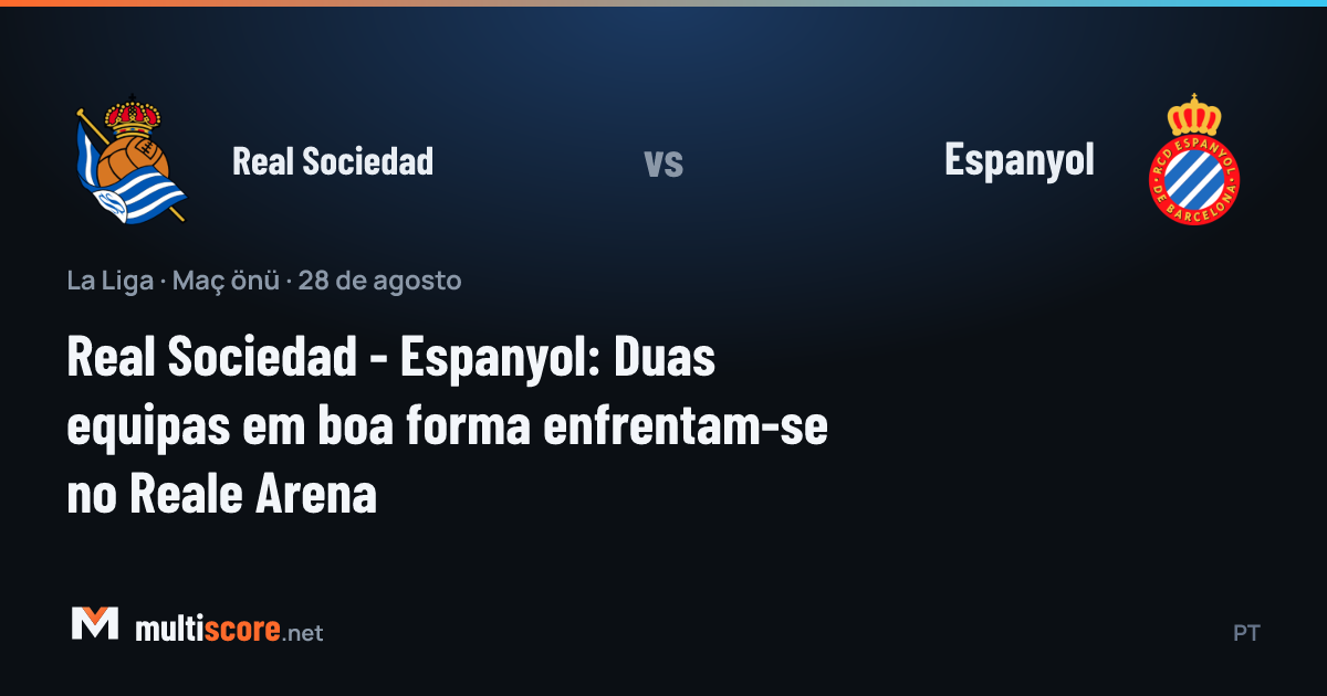 Real Sociedad ve Espanyol oyuncuları Reale Arena'da maç öncesi sahada