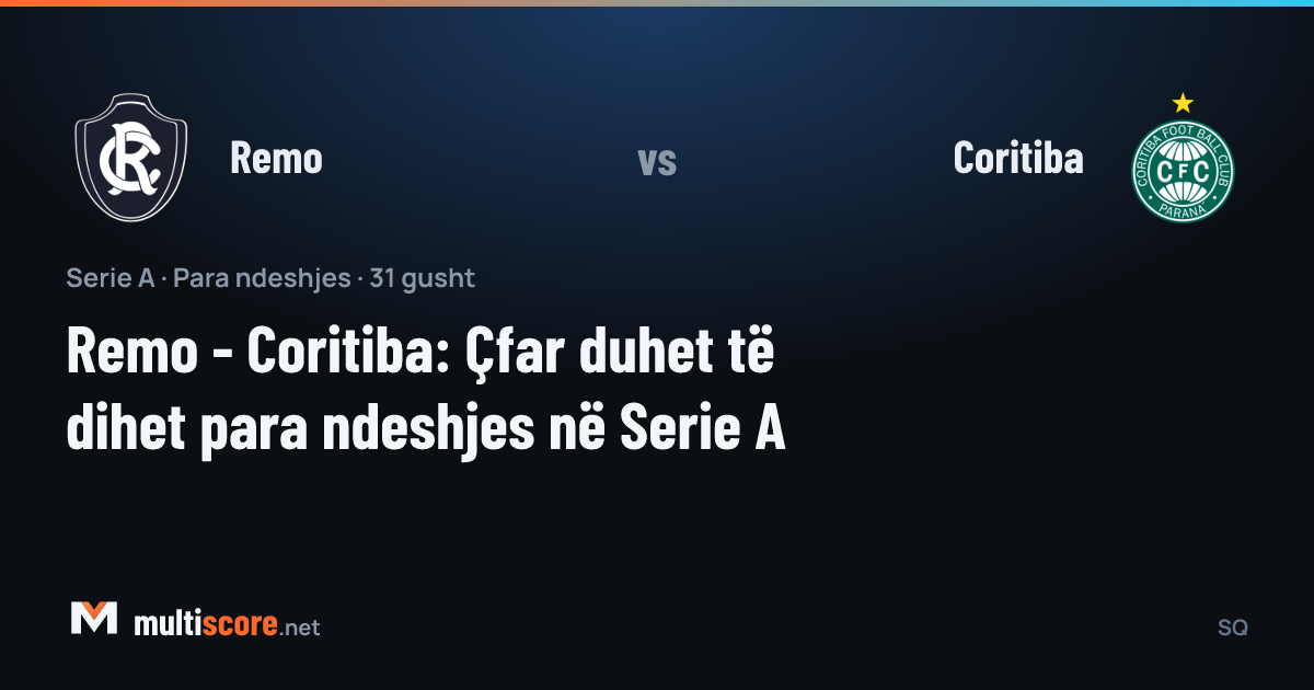 Remo - Coritiba Serie A maçı