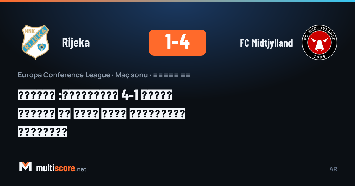 Rijeka ve Midtjylland oyuncuları mücadele ederken