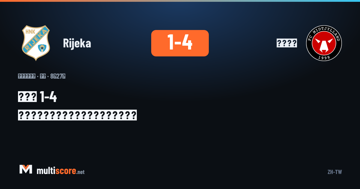 Rijeka ve Midtjylland oyuncuları mücadele ederken
