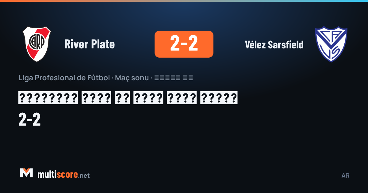 River Plate ve Vélez Sarsfield maçından bir kare