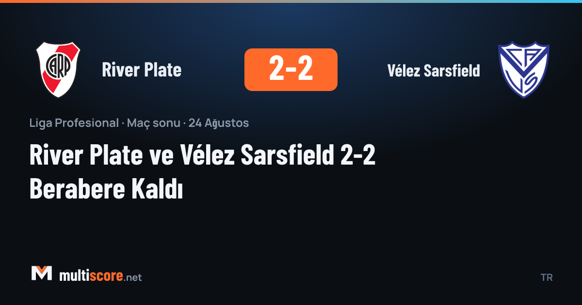 River Plate ve Vélez Sarsfield maçından bir kare