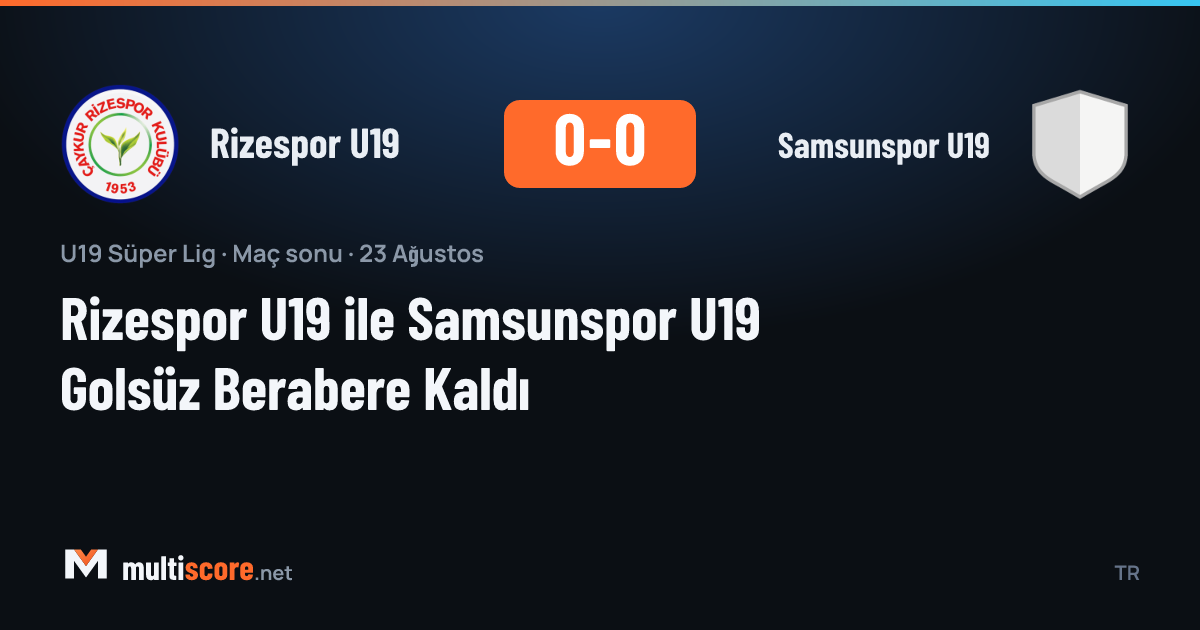 Rizespor U19 - Samsunspor U19 maçından bir görünüm