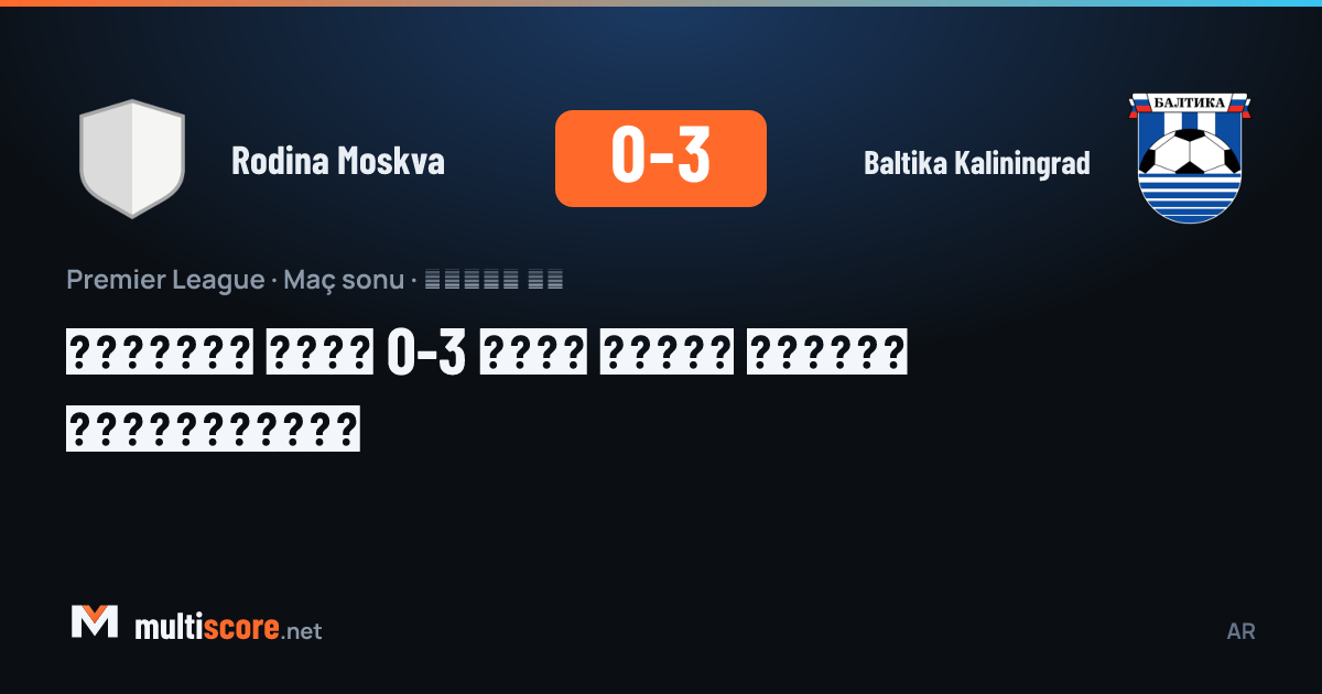 Rodina Moskva - Baltika Kaliningrad maçından bir görüntü