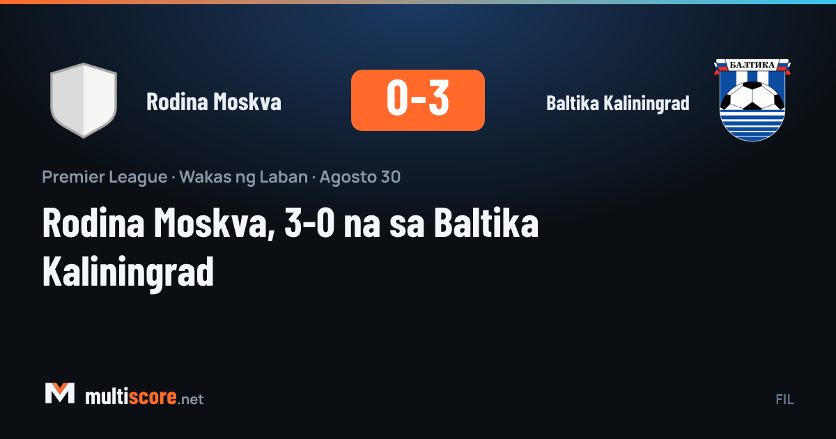 Rodina Moskva - Baltika Kaliningrad maçından bir görüntü