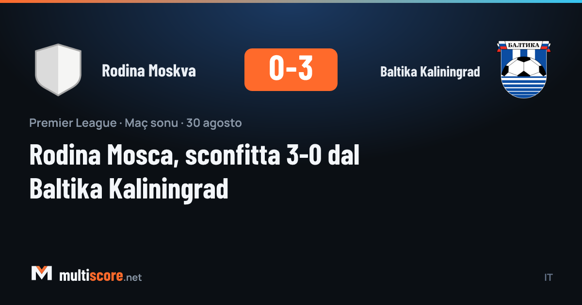 Rodina Moskva - Baltika Kaliningrad maçından bir görüntü