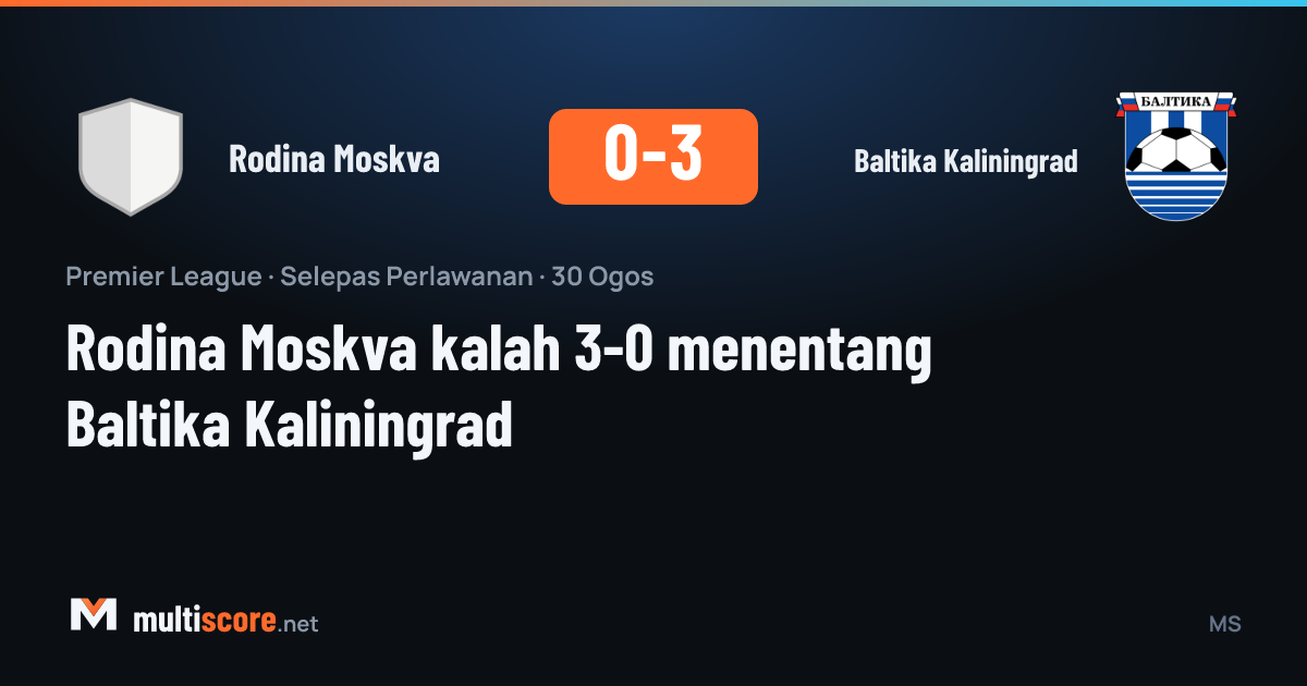 Rodina Moskva - Baltika Kaliningrad maçından bir görüntü
