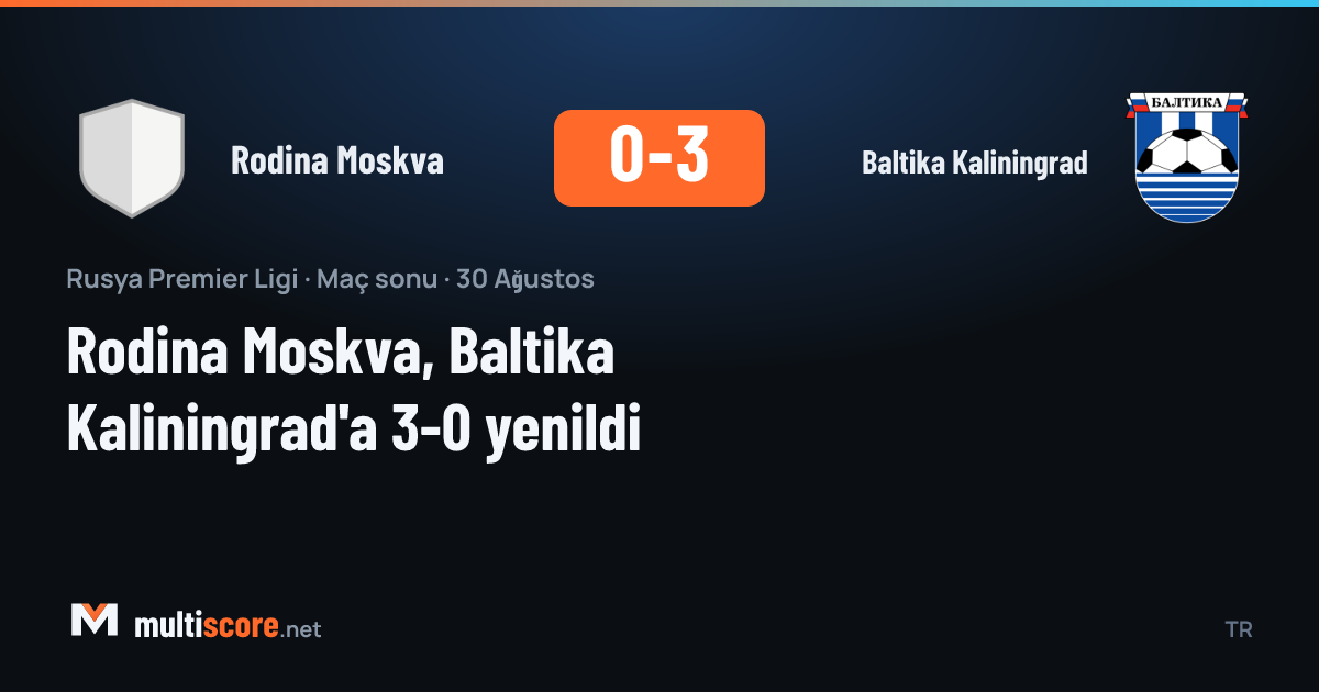 Rodina Moskva - Baltika Kaliningrad maçından bir görüntü