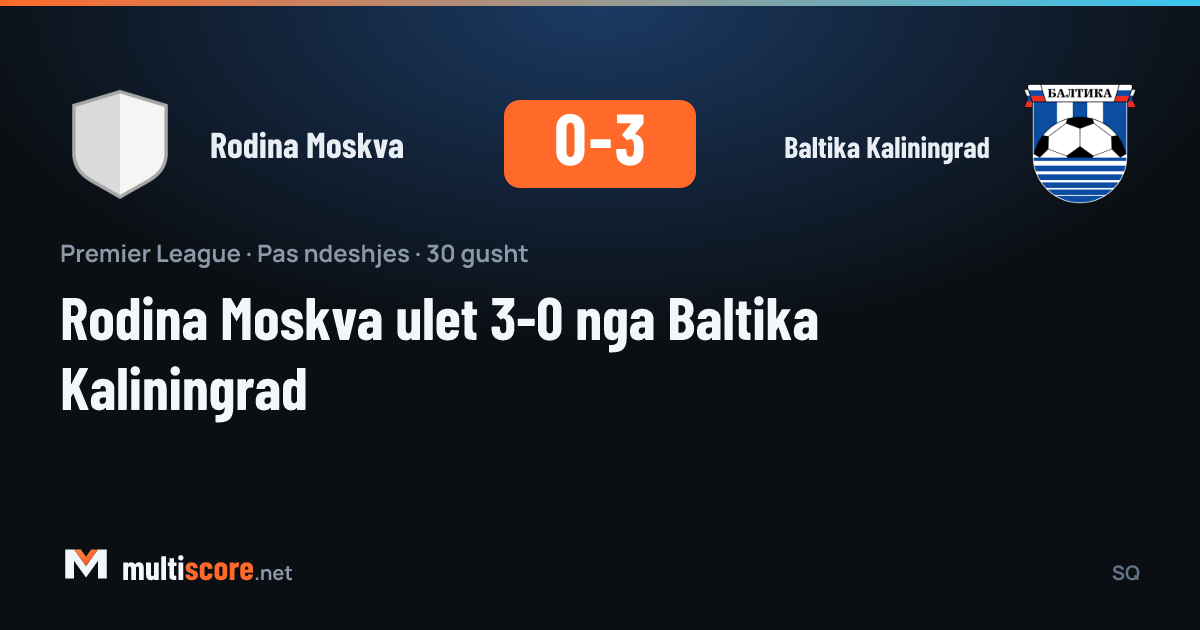 Rodina Moskva - Baltika Kaliningrad maçından bir görüntü