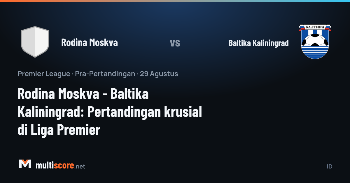 Rodina Moskva - Baltika Kaliningrad maç öncesi