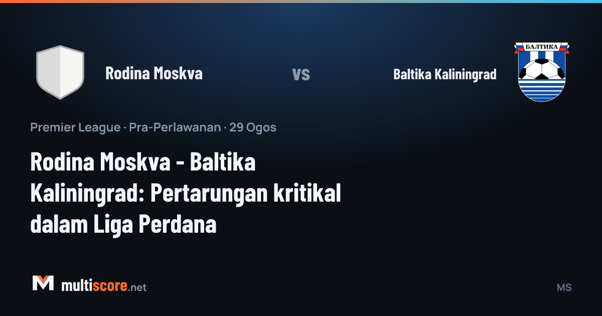Rodina Moskva - Baltika Kaliningrad maç öncesi
