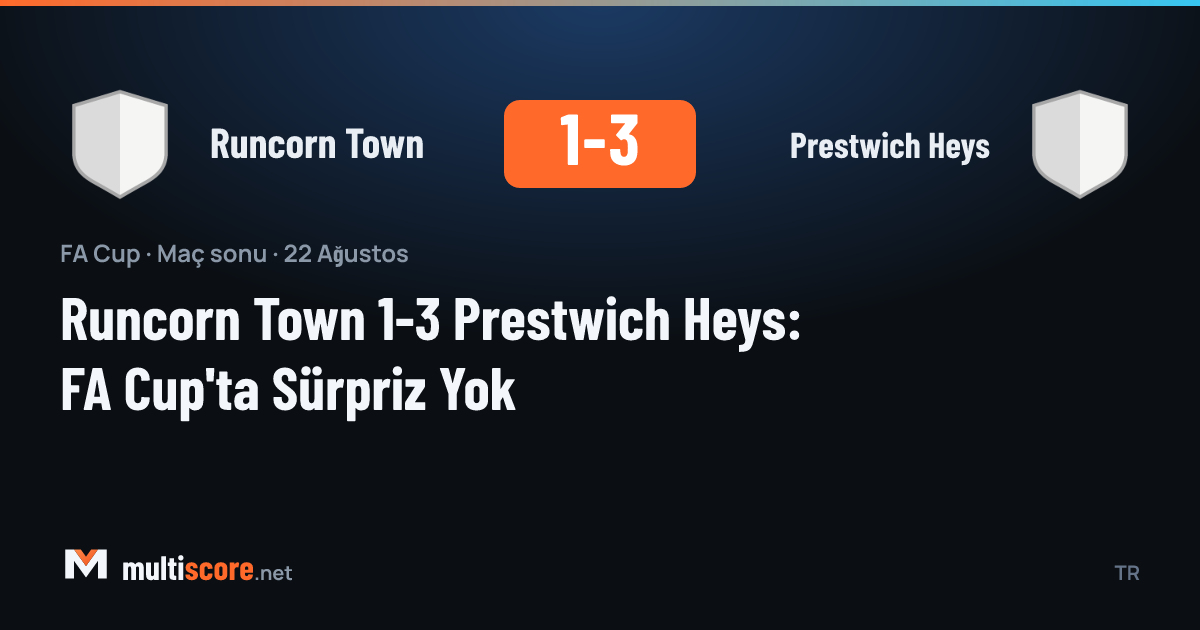 Runcorn Town - Prestwich Heys