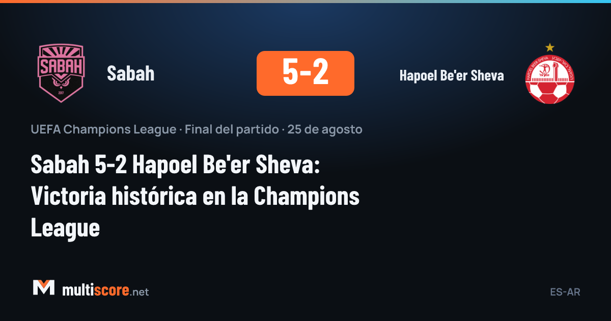 Sabah - Hapoel Be'er Sheva maçından bir kare
