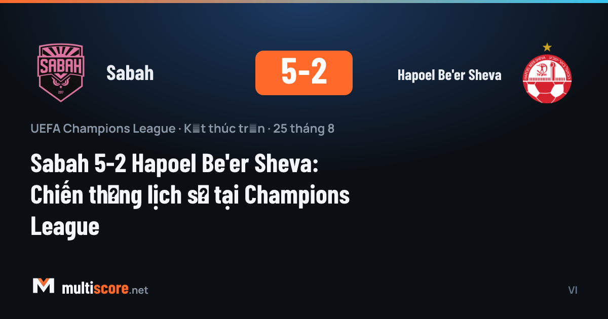 Sabah - Hapoel Be'er Sheva maçından bir kare