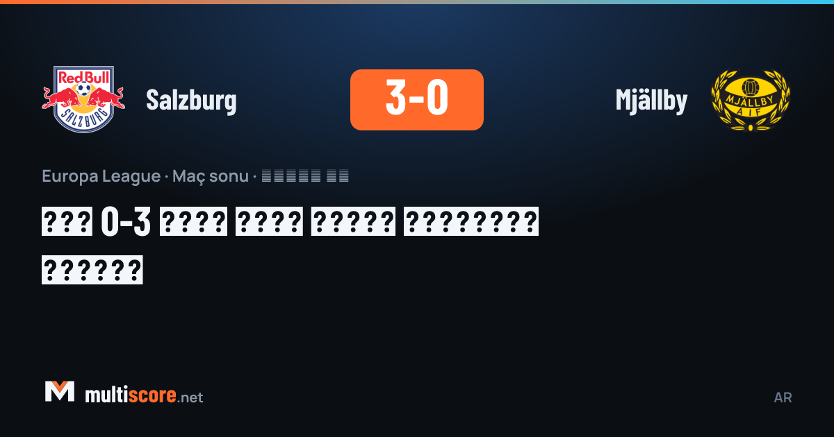 Salzburg - Mjällby maçından bir görüntü