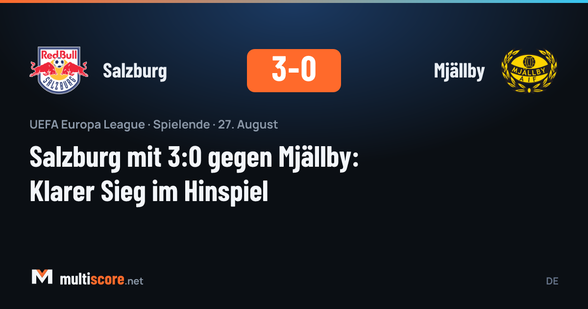 Salzburg - Mjällby maçından bir görüntü