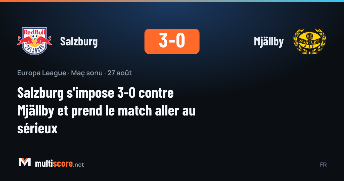 Salzburg - Mjällby maçından bir görüntü