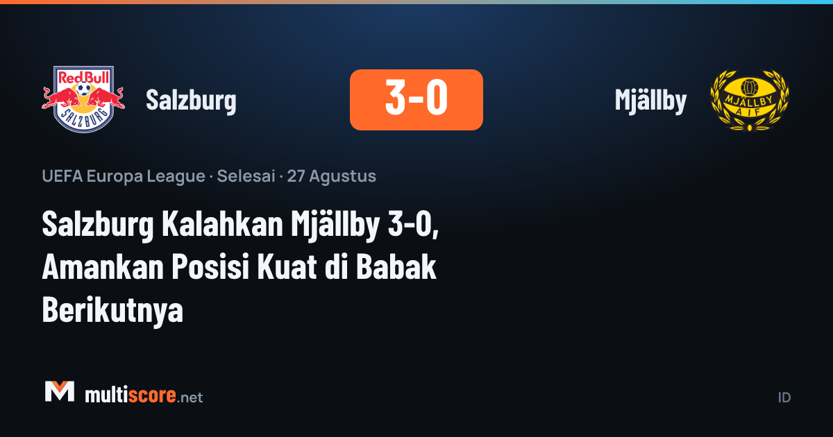 Salzburg - Mjällby maçından bir görüntü