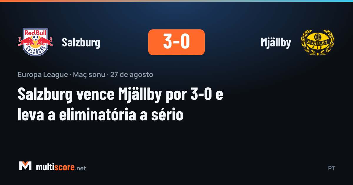 Salzburg - Mjällby maçından bir görüntü