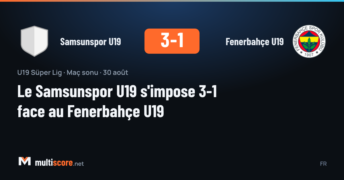 Samsunspor U19 - Fenerbahçe U19 maçından bir görüntü