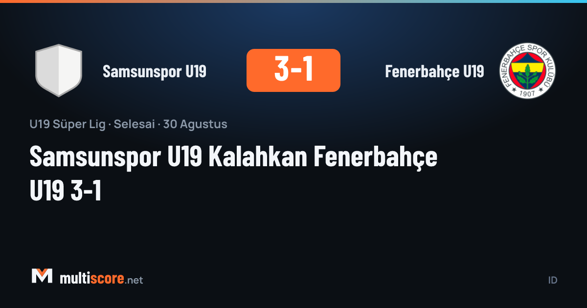 Samsunspor U19 - Fenerbahçe U19 maçından bir görüntü